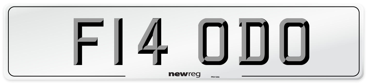 F14 ODO Number Plate from New Reg